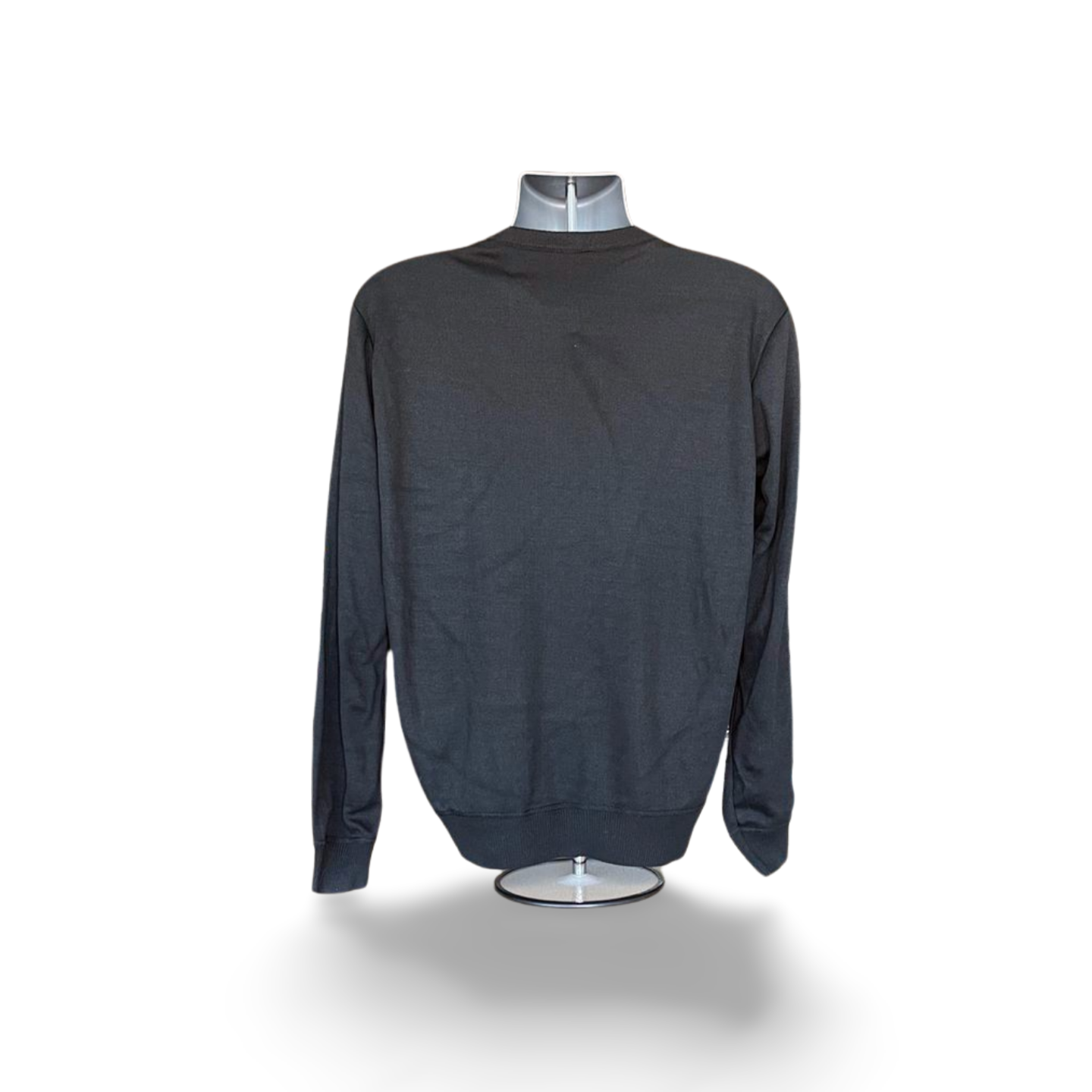 Solid V Neck Pullover Sweater (M)