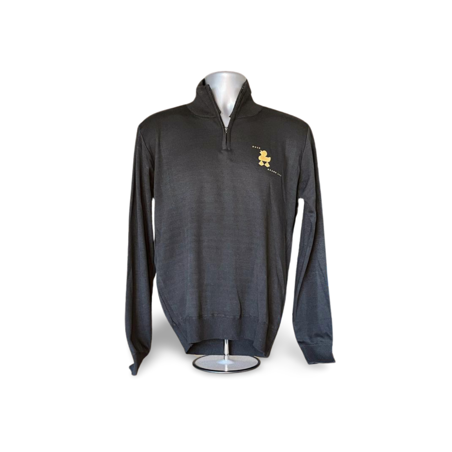 Solid Quarter Zip Pullover Sweater (M)